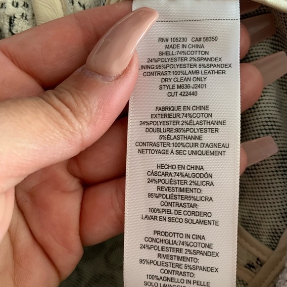 Joie tweed blazer with lambskin trim moto - Picture 6 of 6